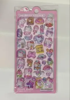 ハローキティ 光る3Dリリーフステッカー