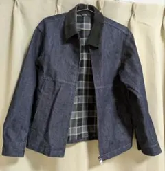 UNIQLO ジップアップショートブルゾン XS ブルー