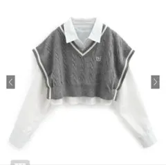 グレイル　ショートニットベスト