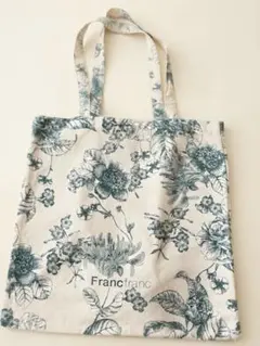 Francfranc フランフラン　トートバッグ　花柄　エコバッグ　サブバッグのサムネイル