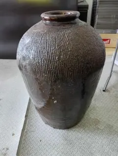 訳あり。【大型 61cm】古道具 飴釉 。大壺 。水瓶 。時代物 。アンティーク 大型 67cm】古道具 飴釉 。大壺 。水瓶 。時代物 。アンティーク