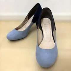 Maison Rouge バイカラー スエード調 パンプス 22.5cmのサムネイル