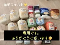 専用です。羊毛フェルト素材 18個とサクットフェルトのセット