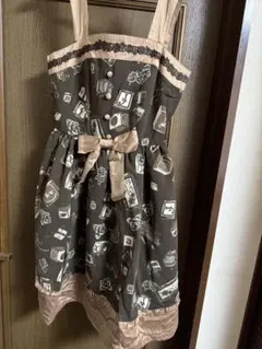 axes femme ブラウン ジャンパースカート