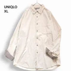 UNIQLO コーデュロイシャツ XL アイボリー 長袖 羽織り ユニクロ
