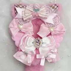 おすわりぬい服♡薄ピンクチェック ねこ 15cm - メルカリ