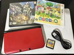 【動作品・ソフト付き】ニンテンドー 3DS LL レッド ブラック 赤 本体