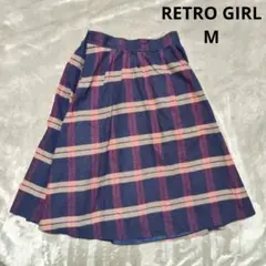 レトロガール チェックスカート 秋冬 M RETRO GIRL