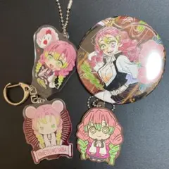 バラ売り⭕️鬼滅の刃甘露寺蜜璃 缶バッジ ラバーストラップ アクリルキーホルダー