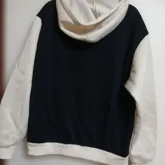 SHEIN バイカラー フード付き スタジャン M