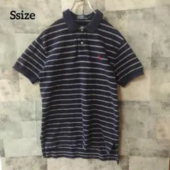 POLO By Ralph Lauren Ssize ポロシャツ 刺繍ロゴ 紺色