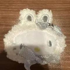 サンリオ　キティ　シークレットヘアクリップ　ふわふわスノーラビットシリーズ