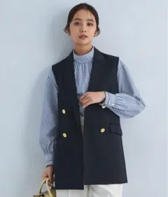 新品タグ付き　Greed グリード テーラード ジレ ウォッシャブル　Ｍサイズ