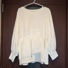 ホワイト 長袖 トップス M-L