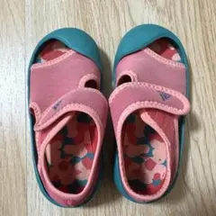 adidasキッズサンダル ピンク/ターコイズ