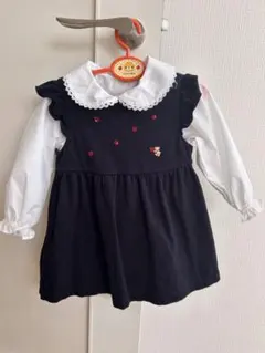 familiar ワンピース80〜90ネイビー