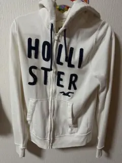 HOLLISTER ホワイトパーカー Lサイズのサムネイル