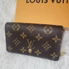 美品　ルイヴィトン モノグラム ポルトモネビエ トレゾール 折り財布