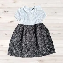 189. 【新品タグ付き】BeBe（ベベ）切り替えワンピース 120cm