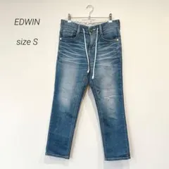 エドウィン スキニーデニム パンツ リメイクデザイン 春 カジュアル