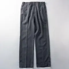ビンテージ古着USA製90s カスリ トラッド レトロ ドレス ワイドスラックス
