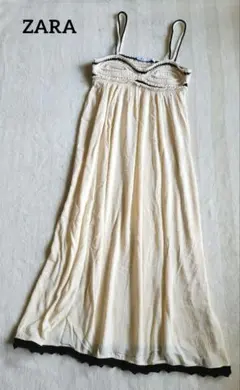 ZARA ニット&シワ加工 キャミソールワンピース S