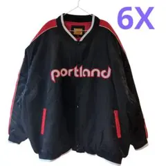6X 希少品　サテンブルゾン NBA ポートランド トレイルブレイザーズ