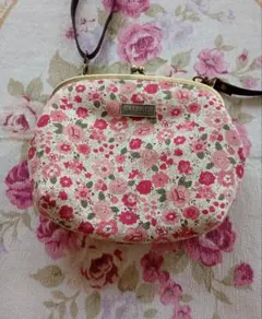 【新品】花柄がま口ショルダーバッグ