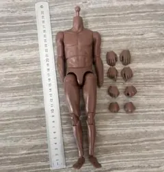 1/6 スケール 黒人男性フィギュア用素体 筋肉 可動 アクション - メルカリ