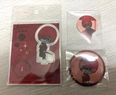 文字化化 THEキャラカフェ 赤い傘の男 アクリルスタンド 缶バッジ