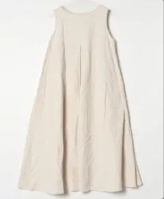 MODE ROBE バックタックリネンワンピース　フリーサイズ　アイボリーのサムネイル