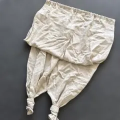 リネン　麻100% ドレープカーテン 約85×210cm のれん　突っ張り棒のサムネイル