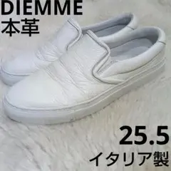 美品　DIENNE レザー本革　ホワイト　スリッポン イタリア製のサムネイル