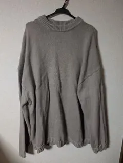 remer ルーズベーシックヘビーコットンオーバーニット グレイッシュベージュ