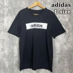 adidas アディダス 黒 Tシャツ L メンズ コットン ブラック 古着