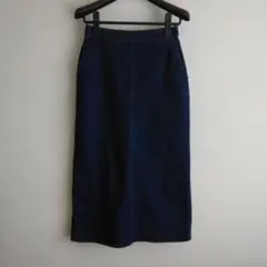 UNIQLO ウルトラストレッチナロースカート M ブルー デニム