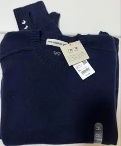 ユニクロ アニヤ⭐︎新品 カシミヤクルーネックセーター ネイビー XL