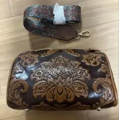 新品】Loistaa ロイスター ポーチ ツイード バッグ 黄色 黒 レース 