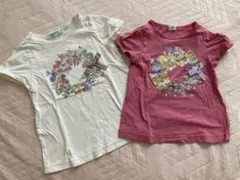 hakka kids Tシャツ 2枚セット 花柄 リボンのサムネイル