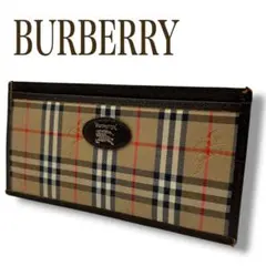 【Burberrys】ノバチェック 長財布 札入れ ヴィンテージ PVC レザー