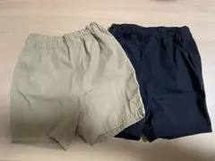 無印良品　ハーフパンツ　80サイズ　ベージュ　ブラック　2点セット