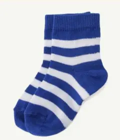 【新品/未開封】MarimekkoキッズVerna ソックス　ブルー☓白