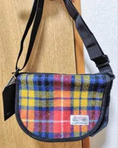 ハリスツイード　ショルダーバッグ　チェック柄