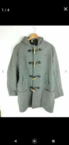 希少!!新品未使用✨ショット　ダッフルコート　USA ジップアップ　40 グレー 希少!!新品未使用✨ショット ダッフルコート USA ジップアップ