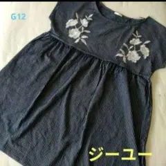 【ジーユー】花柄刺繍カットソーチュニックトップス