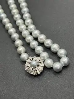 美品】ブラック貝パールをネックレス Silver刻印(7mm/43cm) - メルカリ