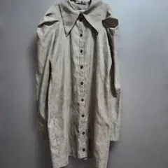 EMODA グレー 長袖シャツパフスリーブワンピース