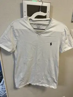 Polo Ralph Lauren ホワイト Vネック Tシャツ
