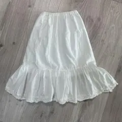 ⭐︎RODEO CROWNS⭐︎レースロングスカート　ホワイト