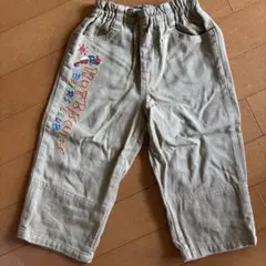 HOT BISCUITS 刺繍入りベージュパンツ90サイズ